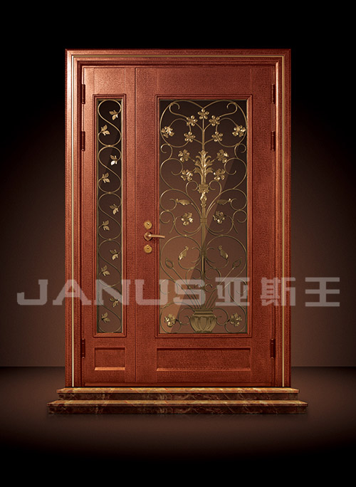 999y钛金玻璃门 janus-b-003 成都亚斯王门业|成都别墅门订做|成都