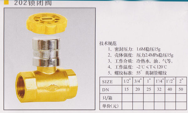 202锁闭阀